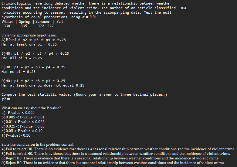 Solved Criminologists have long debated whether there is a | Chegg.com