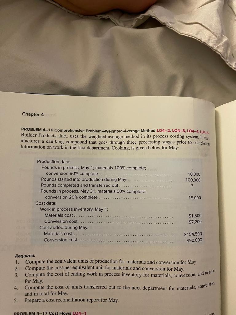Solved Chapter 4 PROBLEM 4-16 Comprehensive Problem-Weighted | Chegg.com