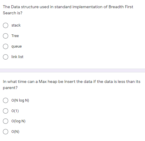 Solved The Data structure used in standard implementation of | Chegg.com