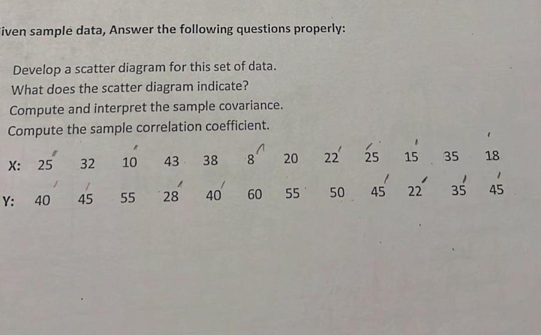 Solved iven sample data, Answer the following questions | Chegg.com