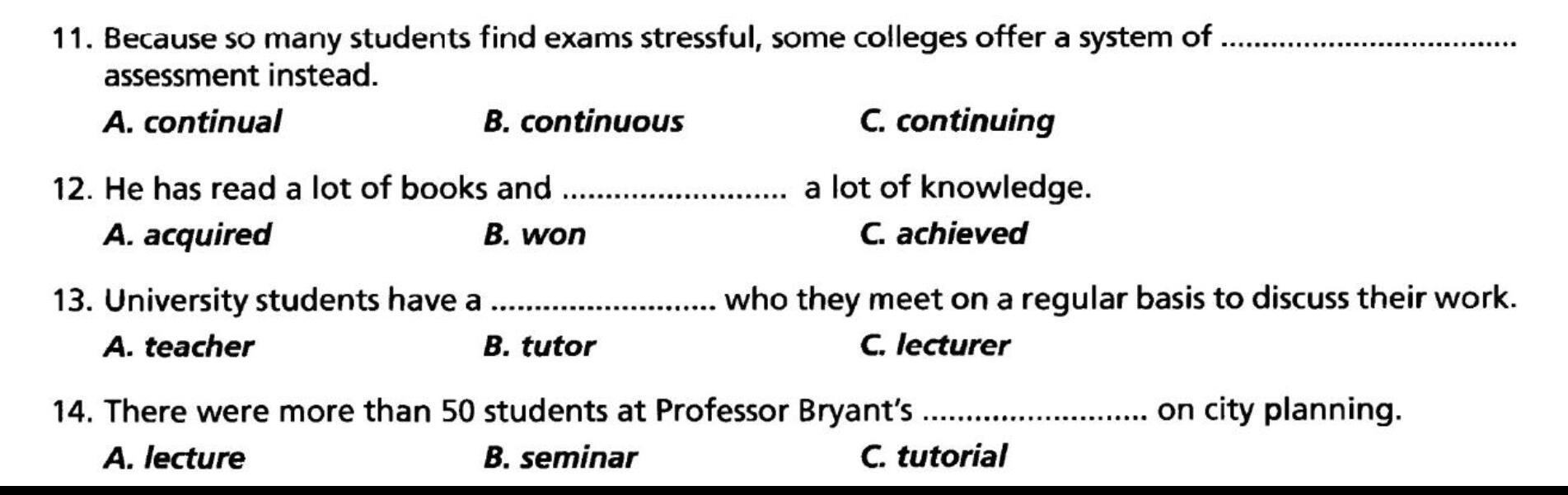 11. Because so many students find exams stressful, | Chegg.com