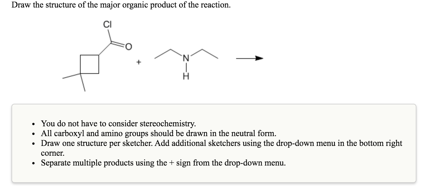 Solved Draw the structure of the major organic product of | Chegg.com