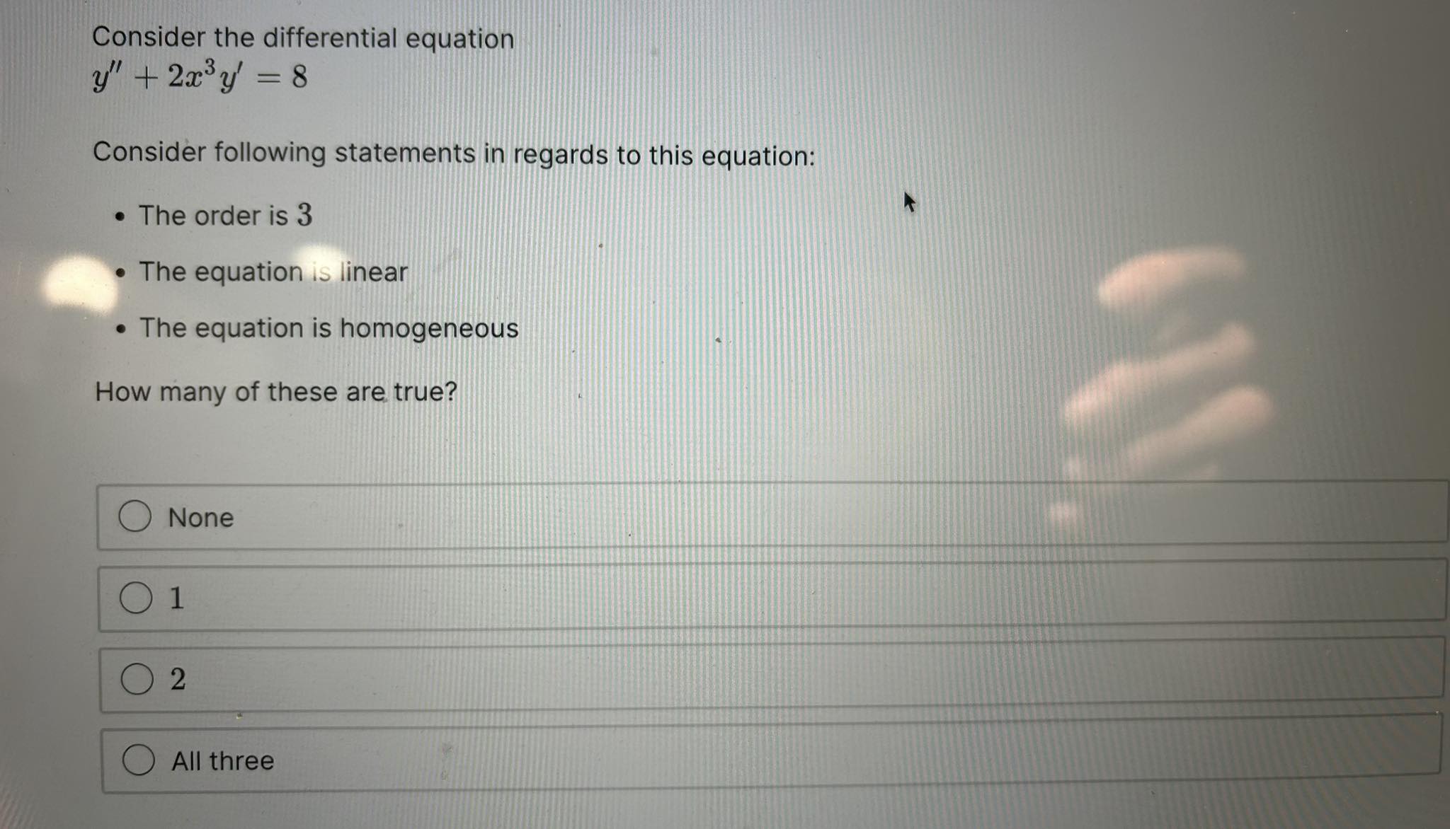 Solved Consider The Differential Equation Y′′ 2x3y′ 8