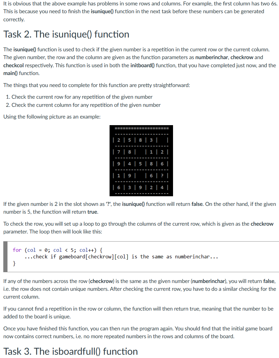 Solved Please write a Sudoku game in C, and the specific