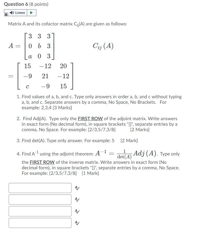 Solved This is a math problem of Linear Algebra | Chegg.com