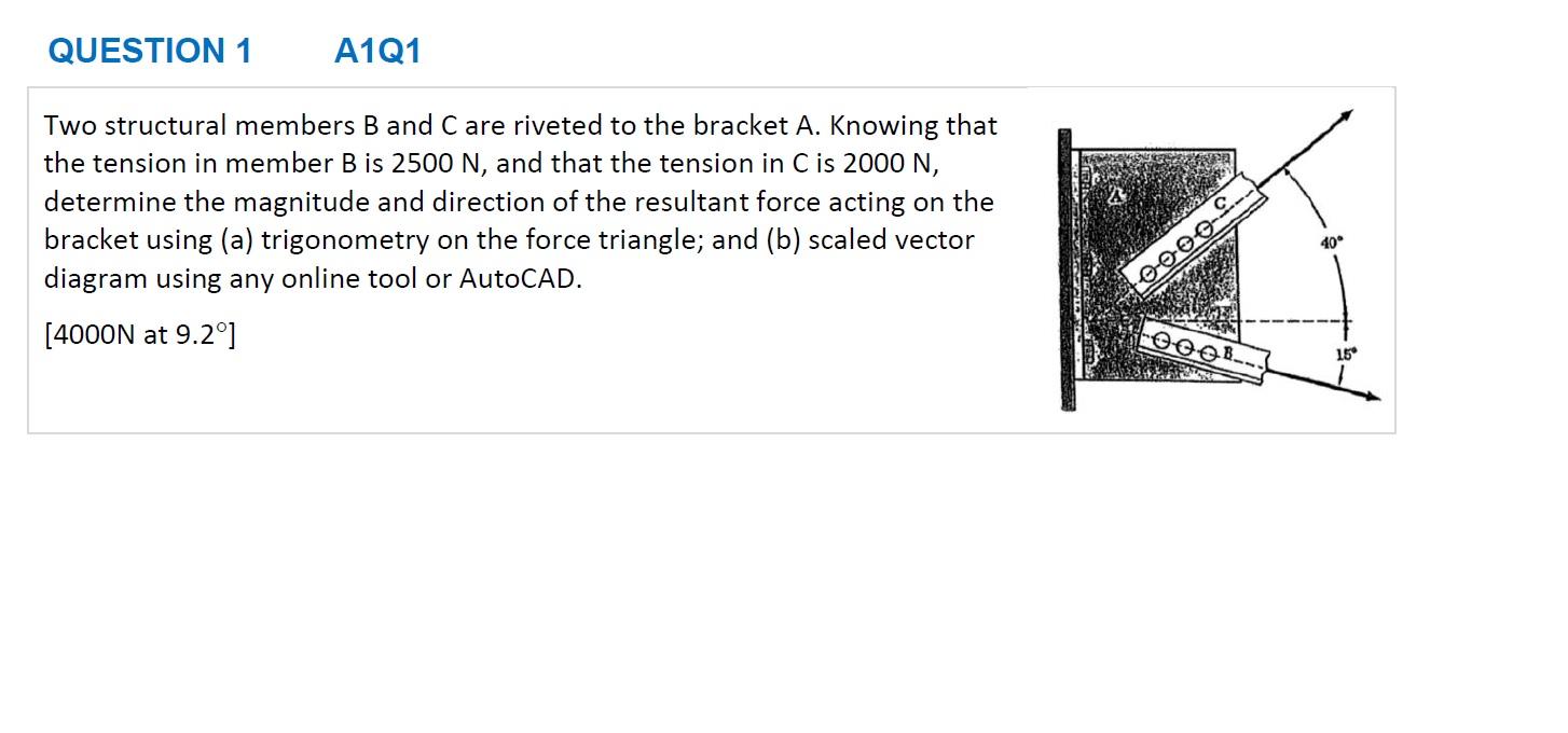 Solved Two structural members B and C are riveted to the | Chegg.com