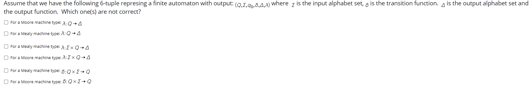 Solved Assume That We Have The Following 6 Tuple Represing A Chegg Com
