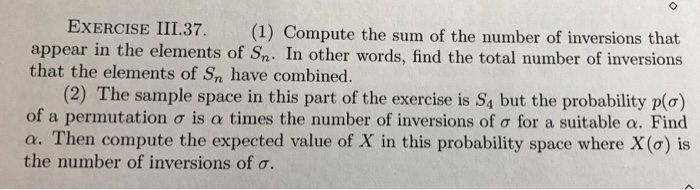 Solved Compute the sum of the number of inversions that | Chegg.com