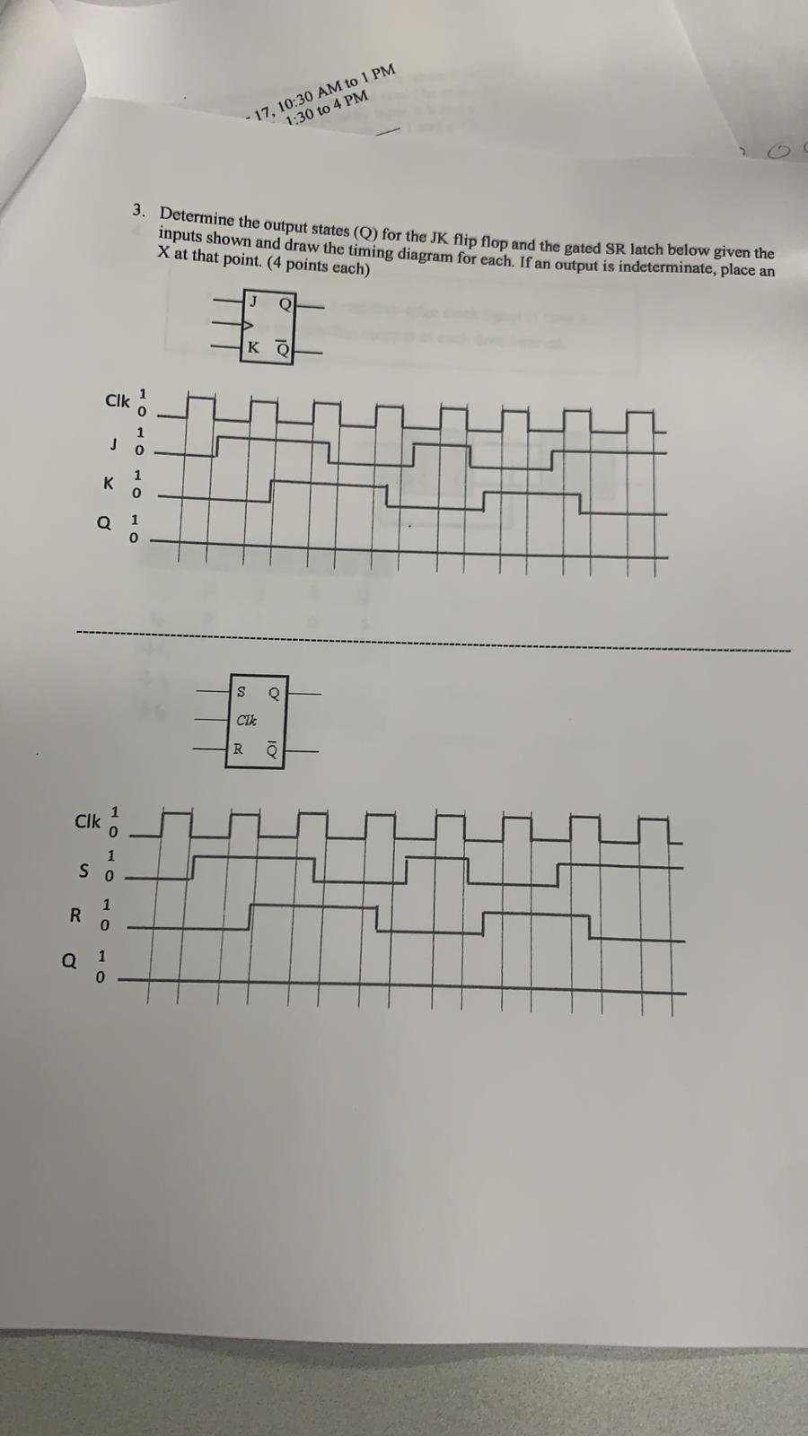 Solved - 17, 10:30 AM to 1 PM 1:30 to 4 PM 3. Determine the | Chegg.com