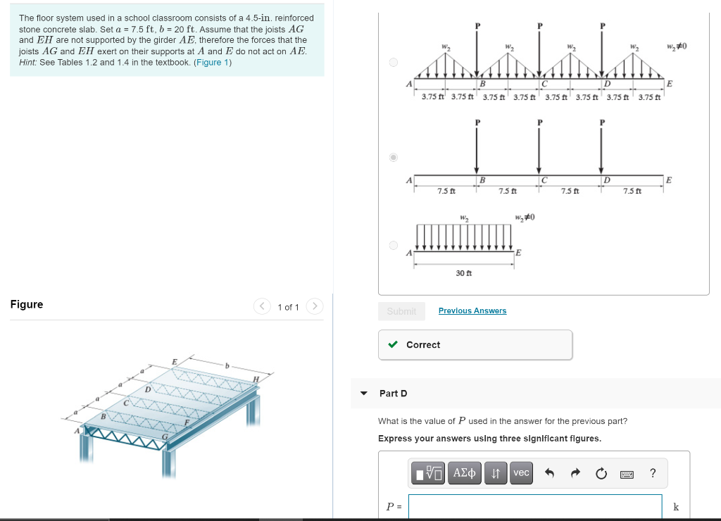 Solved The floor system used in a school classroom consists | Chegg.com