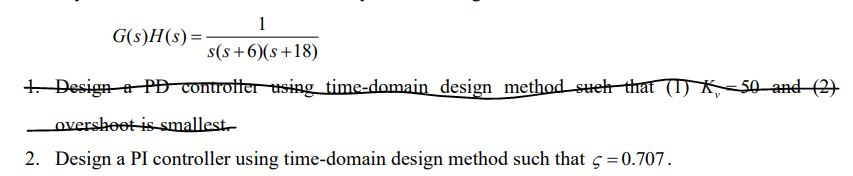 G S H S S S 6 S 18 1 Design Pd Controtter Chegg Com
