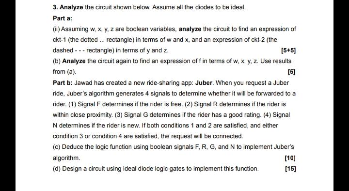 Solved 3. Analyze The Circuit Shown Below. Assume All The | Chegg.com