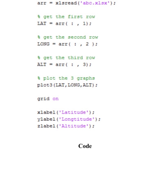 MATLAB: I have a plot of xyz points. I need | Chegg.com