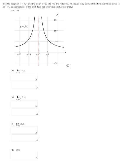 Solved Use the graph of y=R,x ) and the given c-value to | Chegg.com