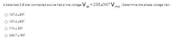 Solved A balanced 30 star connected source has a line | Chegg.com
