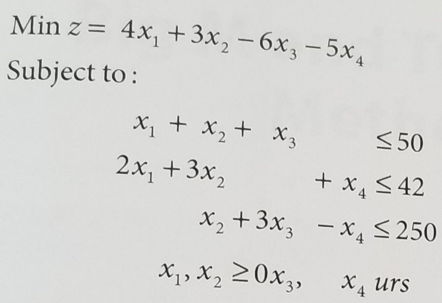 Solving Simplex Method Word Problem Solved 4.1. Solve the following LP using the simplex method, | Chegg.com