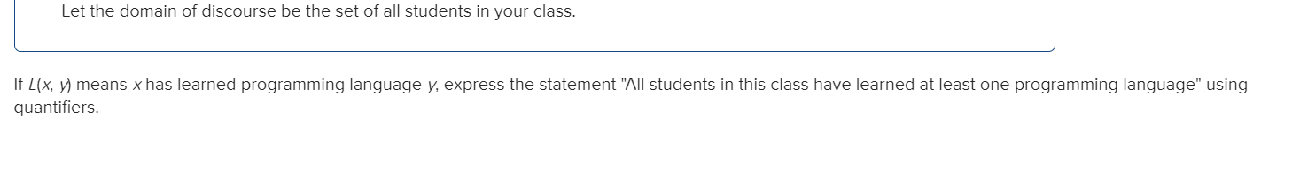 Solved Let the domain of discourse be the set of all | Chegg.com