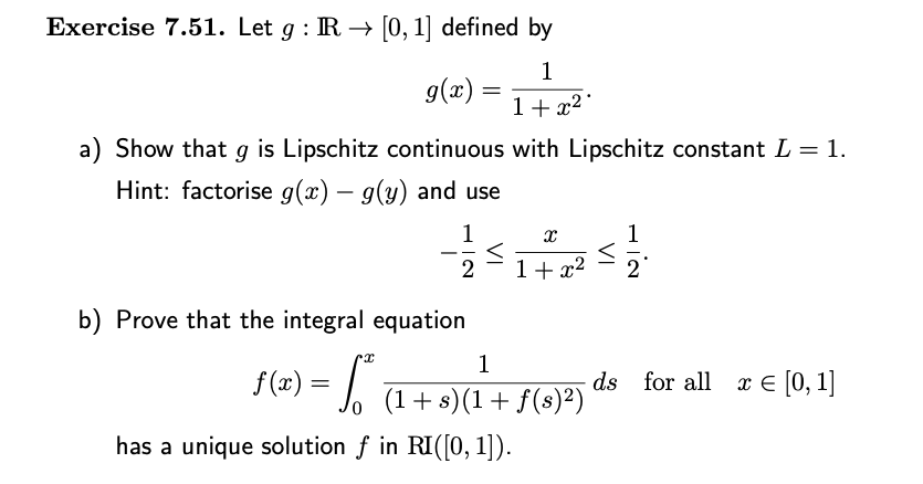 Solved Theorem 7.26. Let F : R + R Be A Lipschitz Continuous | Chegg.com