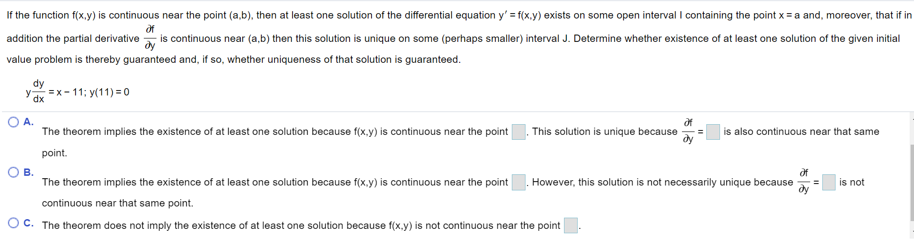 Solved If The Function F(x,y) Is Continuous Near The Point | Chegg.com