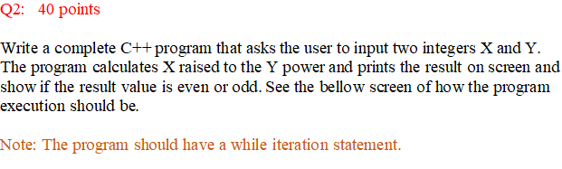 Solved Q2: 40 points Write a complete C++ program that asks | Chegg.com