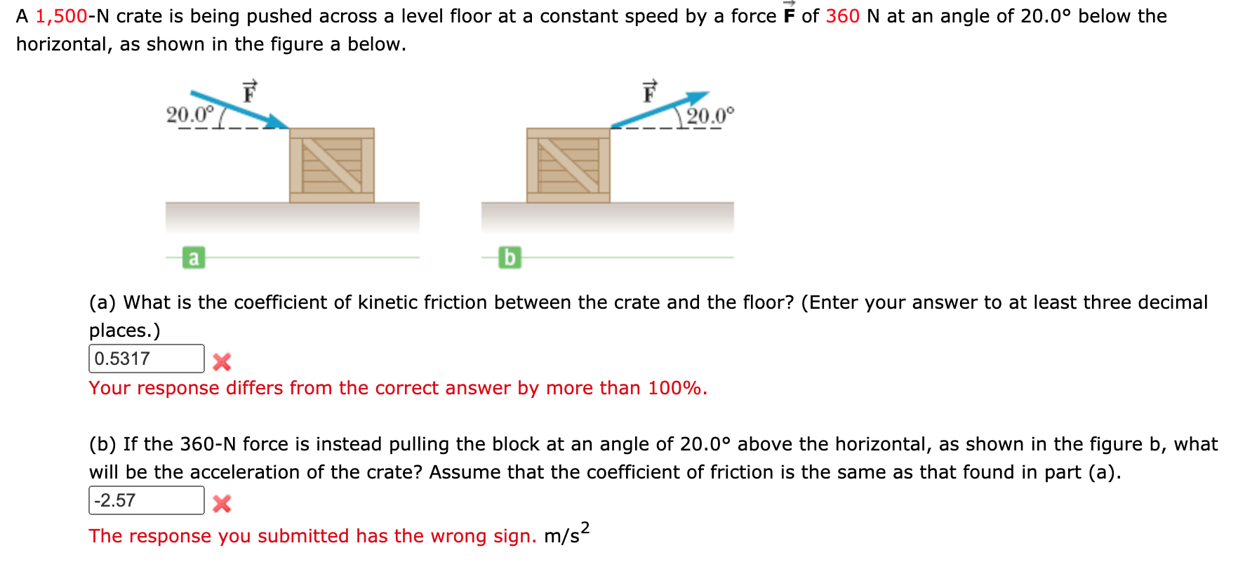 solved-four-forces-act-on-an-object-given-by-a-45-0-n-chegg