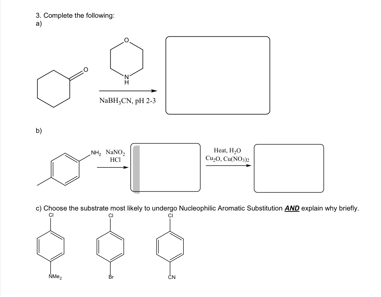 Solved 3. Complete The Following: A) B) | Chegg.com