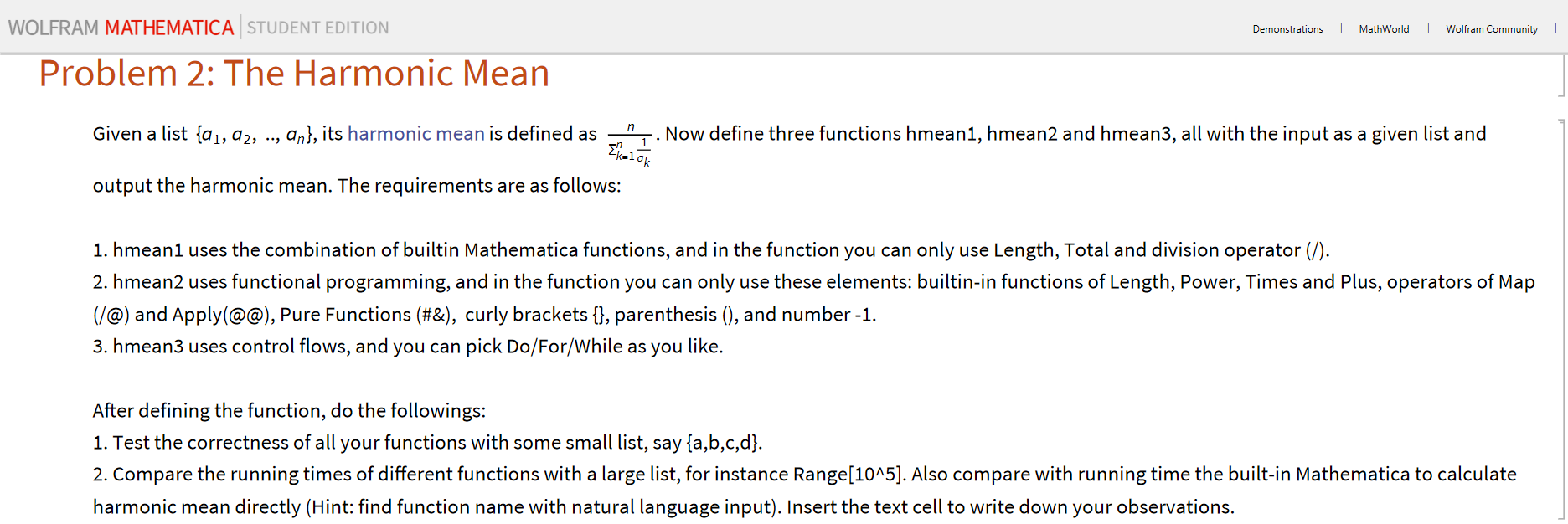 WOLFRAM MATHEMATICA STUDENT EDITION Demonstrations | Chegg.com