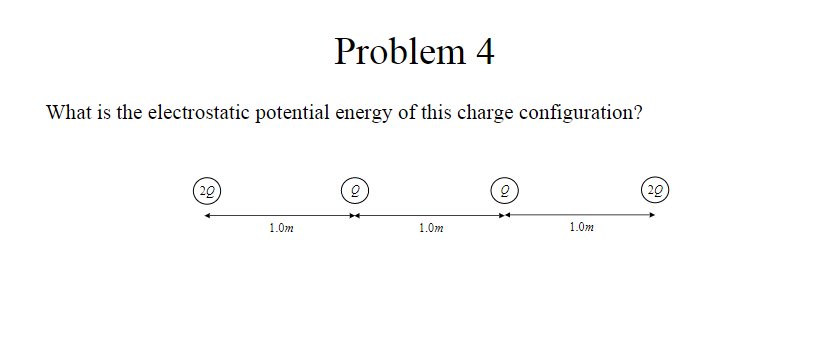 Solved Problem 4 What is the electrostatic potential energy | Chegg.com