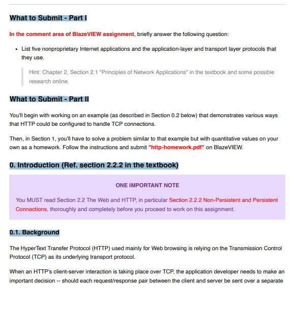 Solved In the comment area of BlazeVIEW assignment, briefly