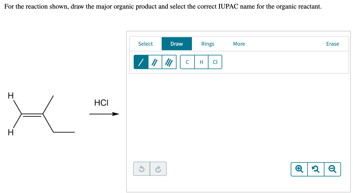 Solved For the reaction shown, draw the major organic