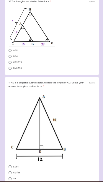 Solved 1 Put the sides of Triangle ABC in Order from | Chegg.com
