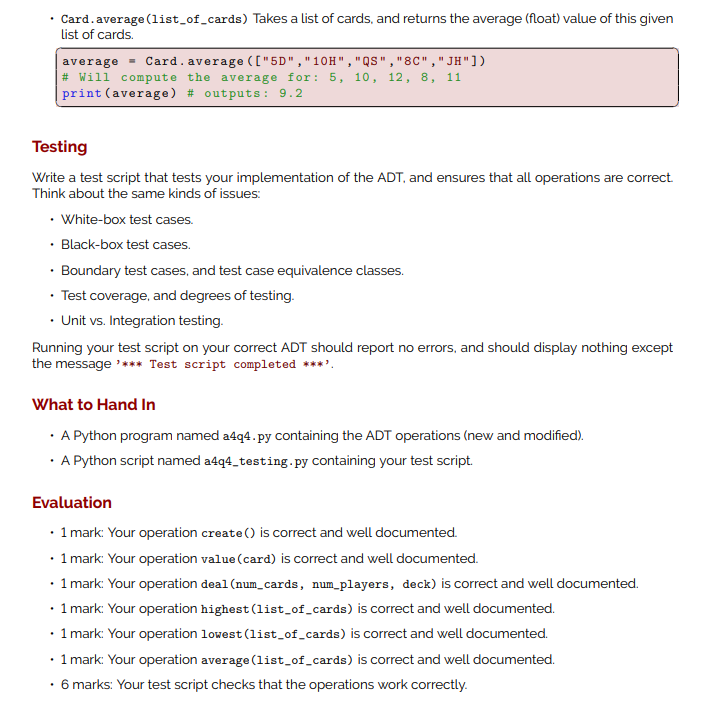 Solved pack of playing cards has four suits, 'H', 'D', 'S', | Chegg.com