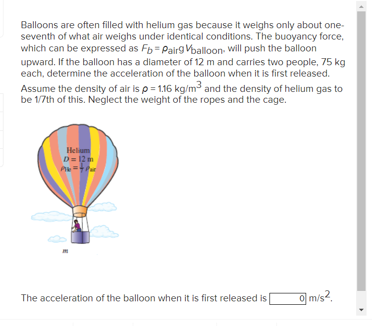 Solved Balloons Are Often Filled With Helium Gas Because It | Chegg.com