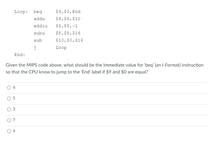 Solved 1-Format: opcode rs rt immediate J-Format: opcode | Chegg.com