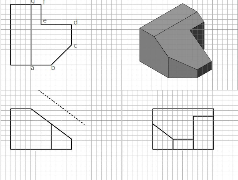 Solved Complete the auxiliary view | Chegg.com