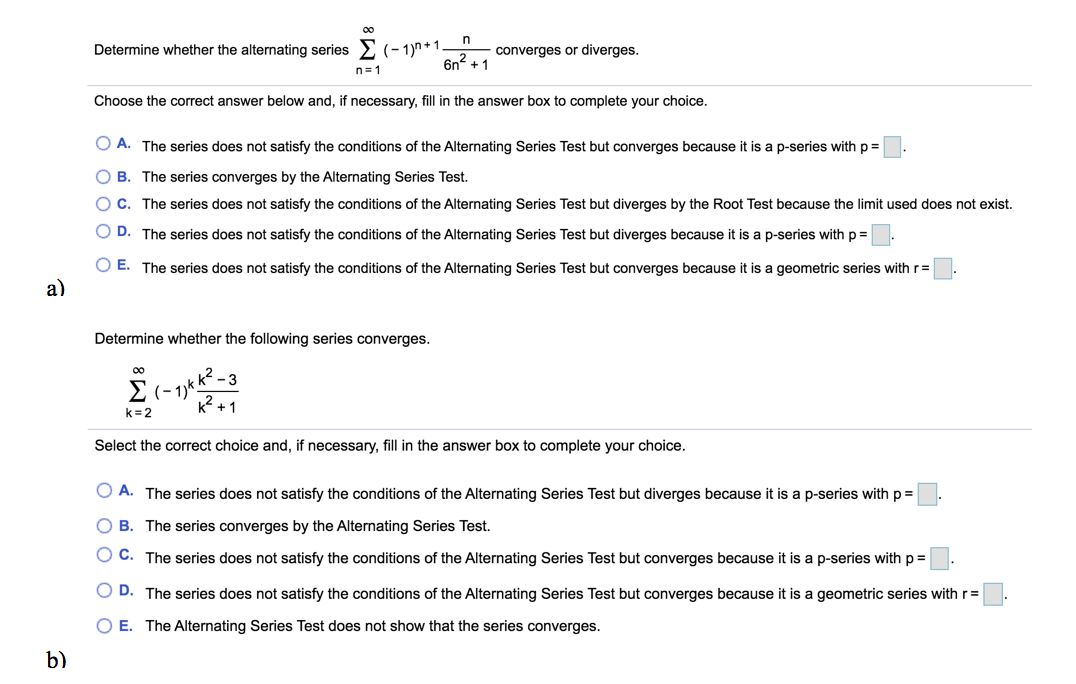 Solved Determine whether the alternating series> (1)n + 1.