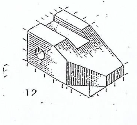 Solved Draw the top, right, and front views for the | Chegg.com