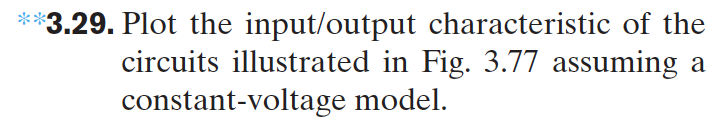 Solved **3.29. Plot the input/output characteristic of the | Chegg.com