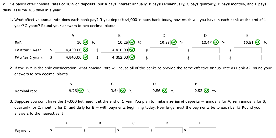 Solved K. Five Banks Offer Nominal Rates Of 10% On Deposits, | Chegg.com