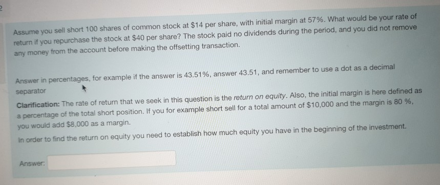 solved-assume-you-sell-short-100-shares-of-common-stock-at-chegg