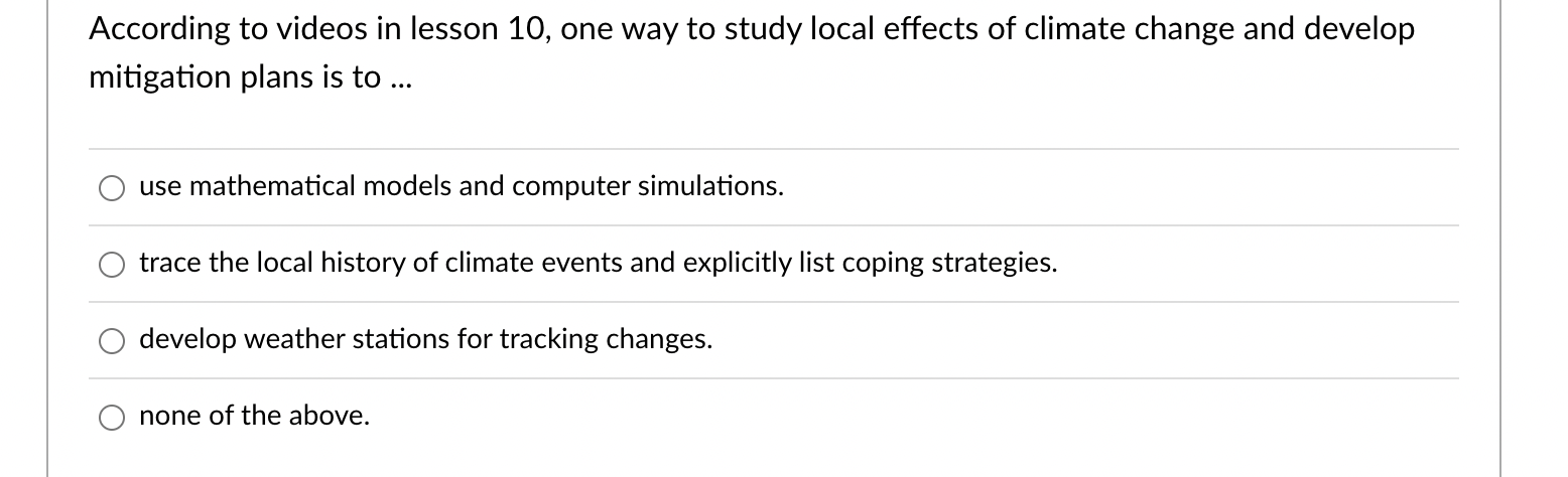 Solved According to videos in lesson 10 , one way to study | Chegg.com