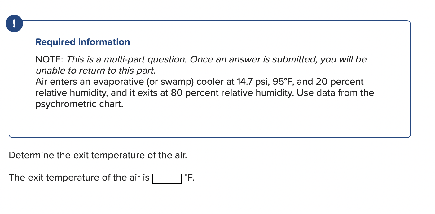 Solved Required information NOTE: This is a multi-part | Chegg.com