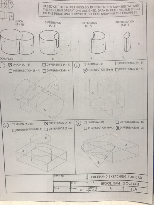 Solved Based on the overlapping solid primitives shown below | Chegg.com