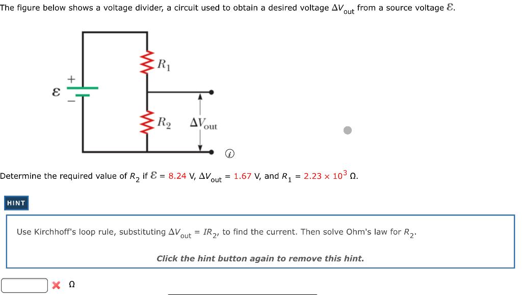 Solved The Figure Below Shows A Voltage Divider, A Circuit | Chegg.com