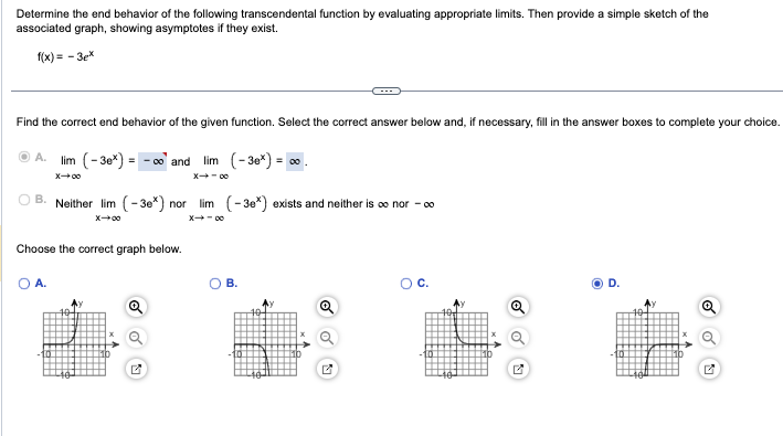 Solved Determine the end behavior of the following | Chegg.com