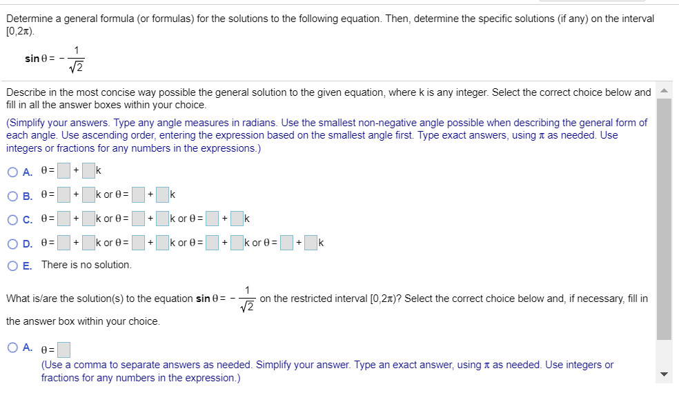 Solved Determine a general formula (or formulas) for the | Chegg.com