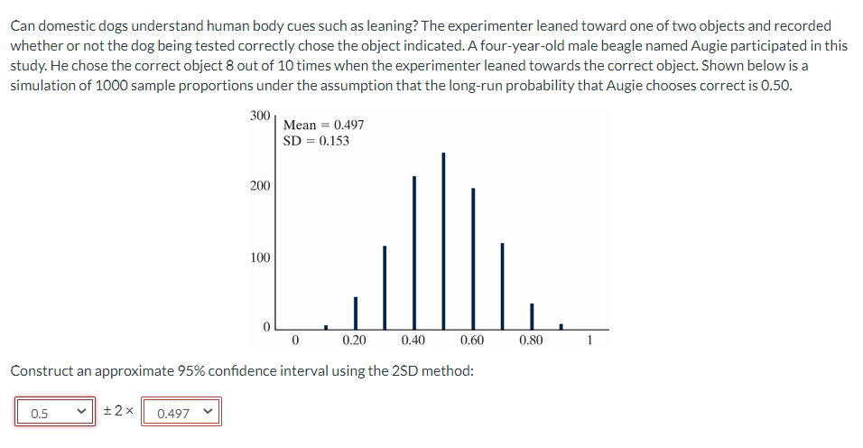 Solved Can domestic dogs understand human body cues such as | Chegg.com