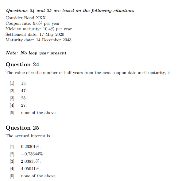 Solved Questions 24 and 25 are based on the following Chegg