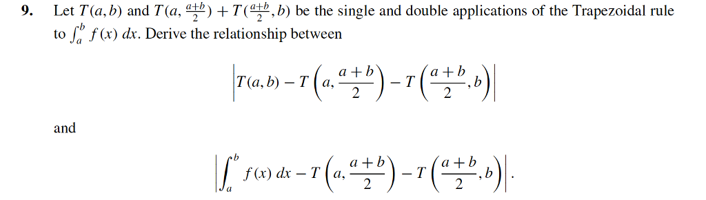 Solved 9. Let T(a, b) and T(a, t) Ttb) be the single and | Chegg.com