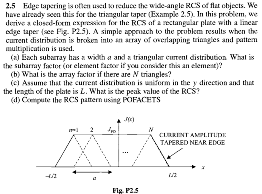 2.5 Edge tapering is often used to reduce the | Chegg.com
